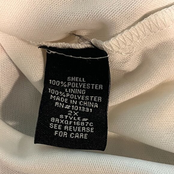 Charlotte Russe White Floral V-Neck Ruffle Chiffon Midi Dress Size 2X - Picture 6 of 8